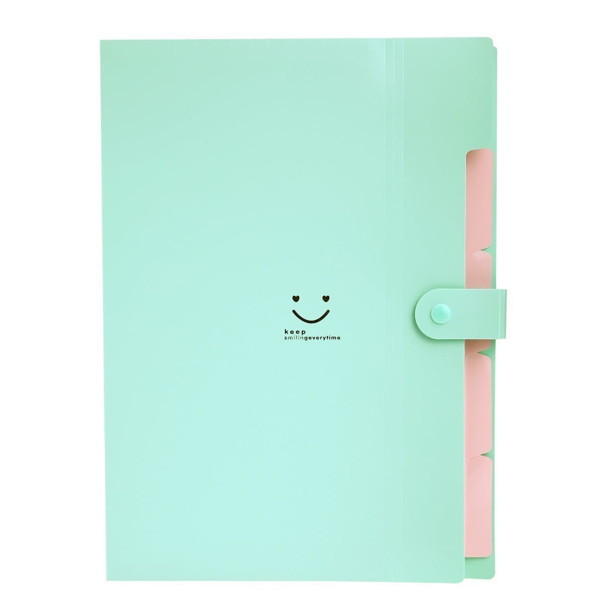 YooFun Letter A4 Paper Expanding File Folder Pockets Accordion Document Organizer (Jade)