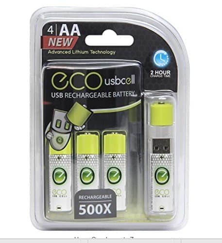 Eco Cell USB Cell Rechargeable AA Batteries CA-9910PK4-S