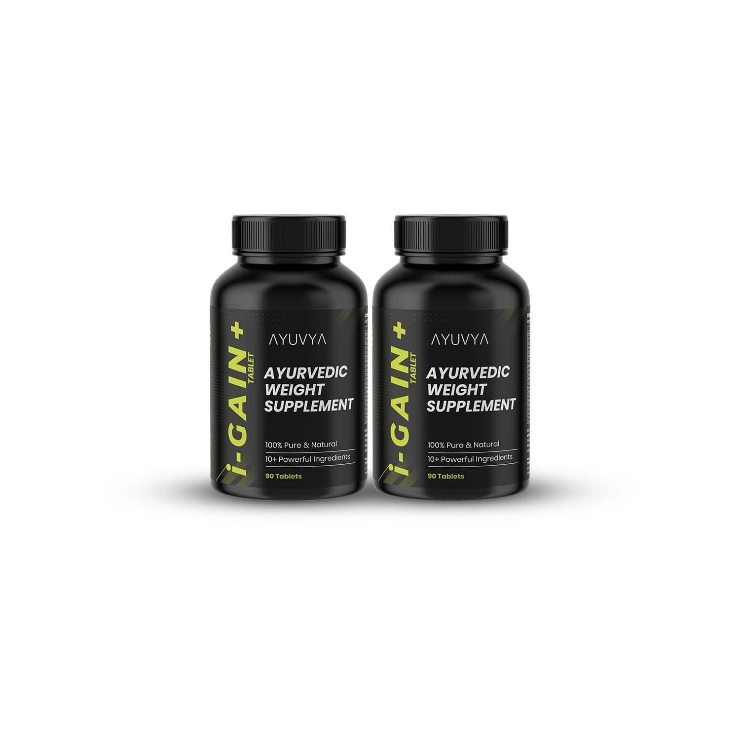 Ayuvya i-Gain+ Weight Supplement (Pack of 2)| Helps in Gaining Weight, Improving Appetite & Nutrient Absorption | With New & Improved Formula | 90 Tablets - As Seen on Shark Tank