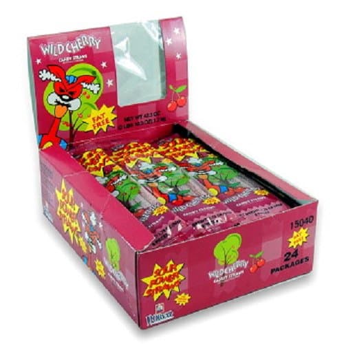 SOUR POWER STRAWS WILD CHERRY 1.75 oz Each ( 24 in a Pack )