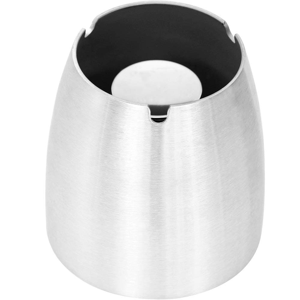 Stilemo XL Ashtray - Windproof Outdoor Ashtray - Perfect for Your Garden (Silver)