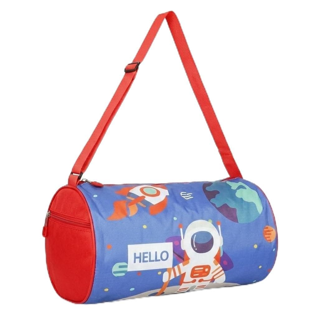 Stylbase Polyester Space Boy 14 inch Waterproof Kids Duffle Bag for Travel, Sports, Swimming, Skating - 35x20x22cm