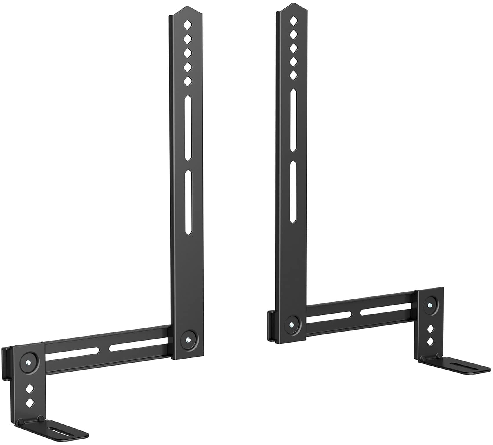 USX MOUNT Soundbar Mount Sound Bar TV Mount for Mounting Above or Under TV , Sound Bar Mount Up to 13.2 Lbs, Two Removable and Lockable Hooks for Back or Bottom Holes