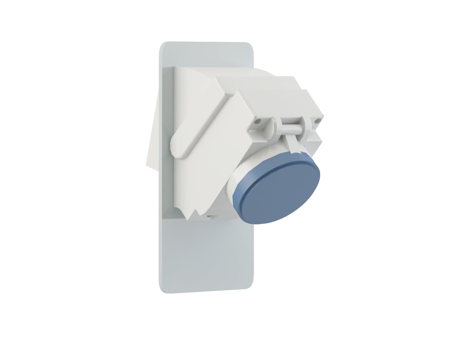 Momoline PLL-SKY-I Skylab 1 Panel Mounting Interblocked Power Outlet with Protection Fuse and Switch, 16A, IP67, Grey