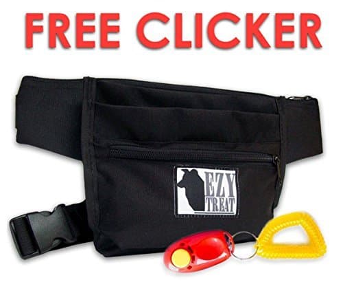 EZY TREAT6 - Magnetic Closure Treat Pouch - Quick Access to Dog Treats – Positive Reward Dog Training - Doggie Training Treats Pouch - Dog Treat Bags for Dog Trainers and Dog Walkers - Free Clicker