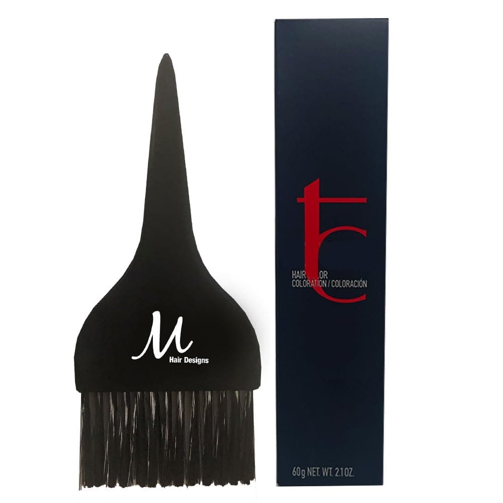 Topchic 5NN Light Brown Extra Permanent Hair Color | Topchic Hair Dye 2 Ounce and M Hair Designs Tint Brush (Bundle)