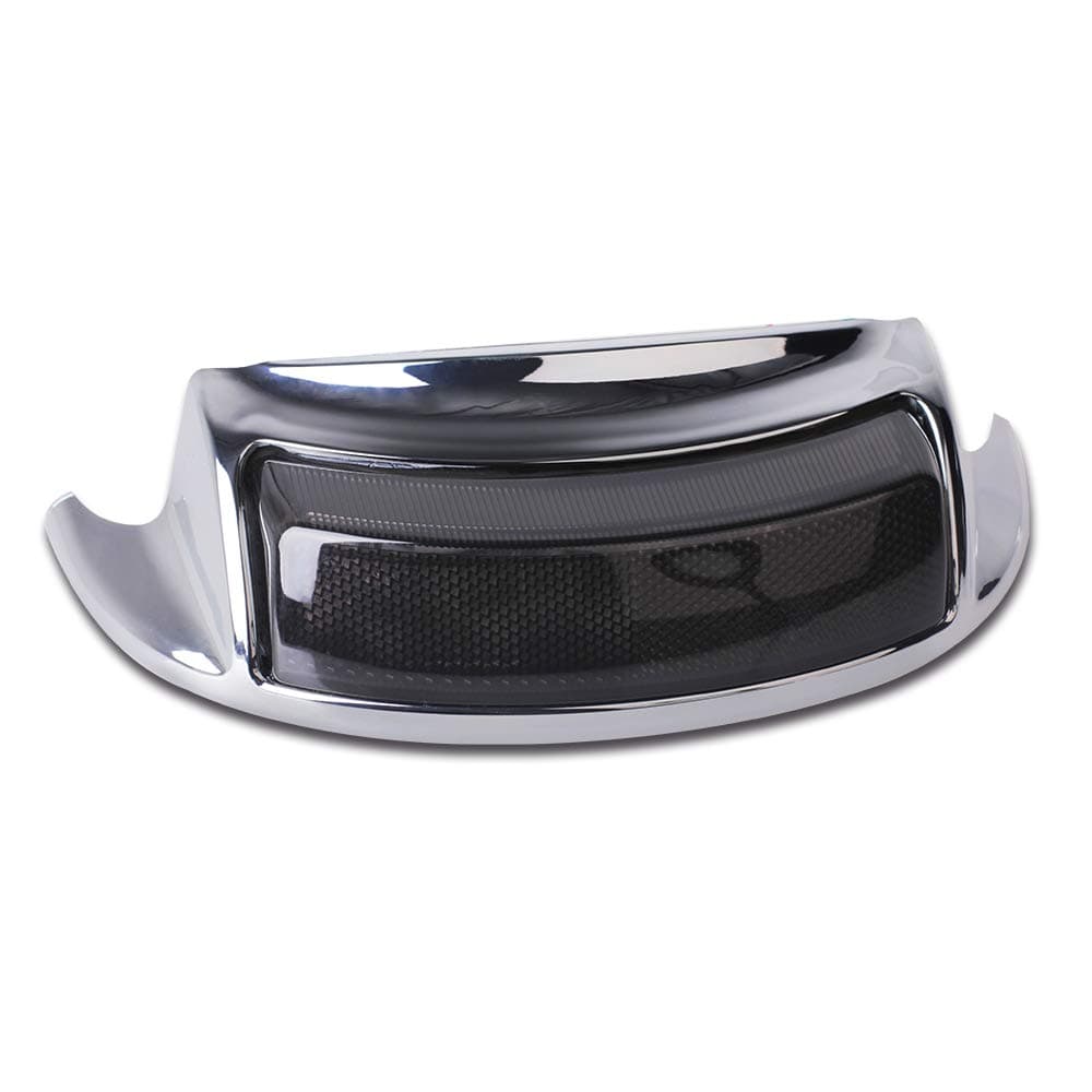 NTHREEAUTO Smoked Rear Fender Tip Lights Turn Signals Brake Running LED Tail Light Compatible with Harley Electra Glide Road Glide Touring Fatboy Softail Sportester FLHTC FLHTK FLTRU FLHTKL