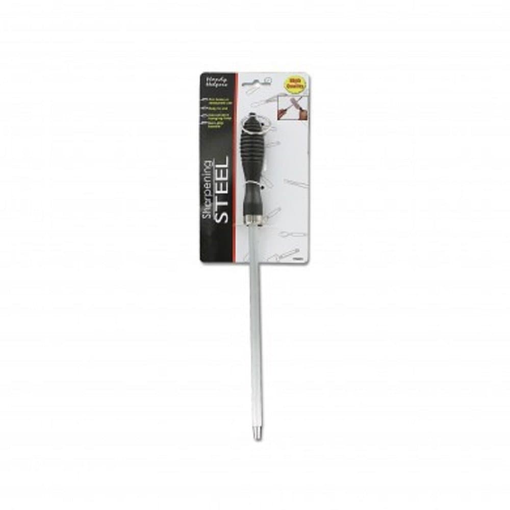 Arkansas Toothpick Knife Shapening Rod New. Stick Handle Sharpener. Has a curved non-slip handle with a convenient hanging loop. Measures 11" long from end to end.