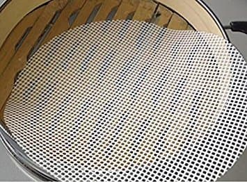 New Kitchen Silicone Steamer Mesh Round 7' & 11.02' Inch Non-stick Pad Rectangle Shape Dumplings Mat Steamed Buns Baking Pastry Dim Sum Mesh