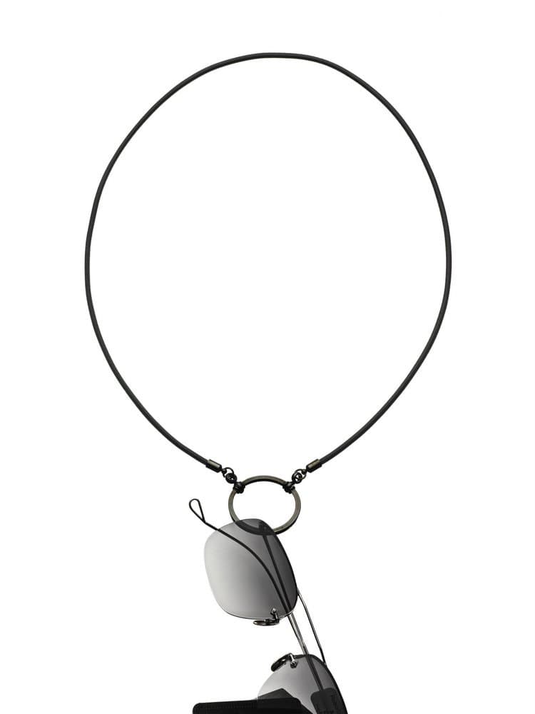 La LOOP« Black Stretch Cord Eyeglass Necklace - Never Lose Your Glasses Again