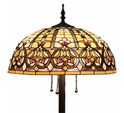 Tiffany Style Stained Glass Floor Lamp"Granduer" w/ 20" Shade
