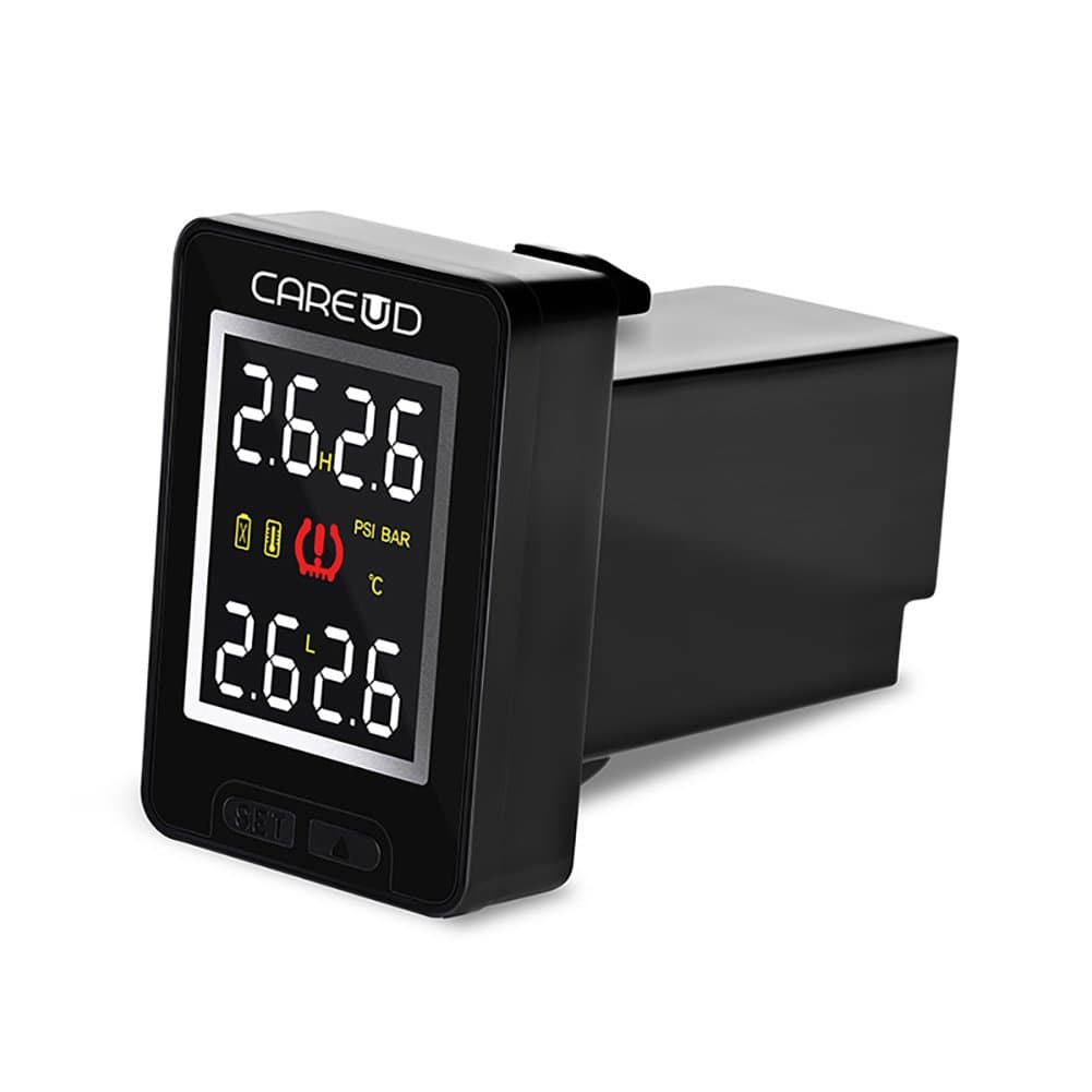 U912 Tire Pressure Monitor System TPMS Real Time Pressure Temperature 4pcs RF Sensors Internal/External Blind Hole for Toyota 5 year Battery (For Toyota, w/4pcs external sensors)