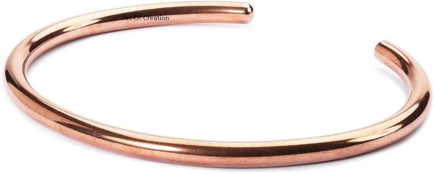 Art Of Creation Pure Copper Bracelet handmade Cuff for Men and Women Plain Solid Bangle Adjustable From Indi For Unisex