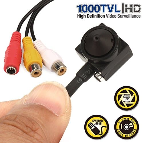 KVIEW CCTV Mini Spy Pinhole Security Camera Sony CCD 1000tvl Hd Hidden CCTV Surveillance Mini Camera
