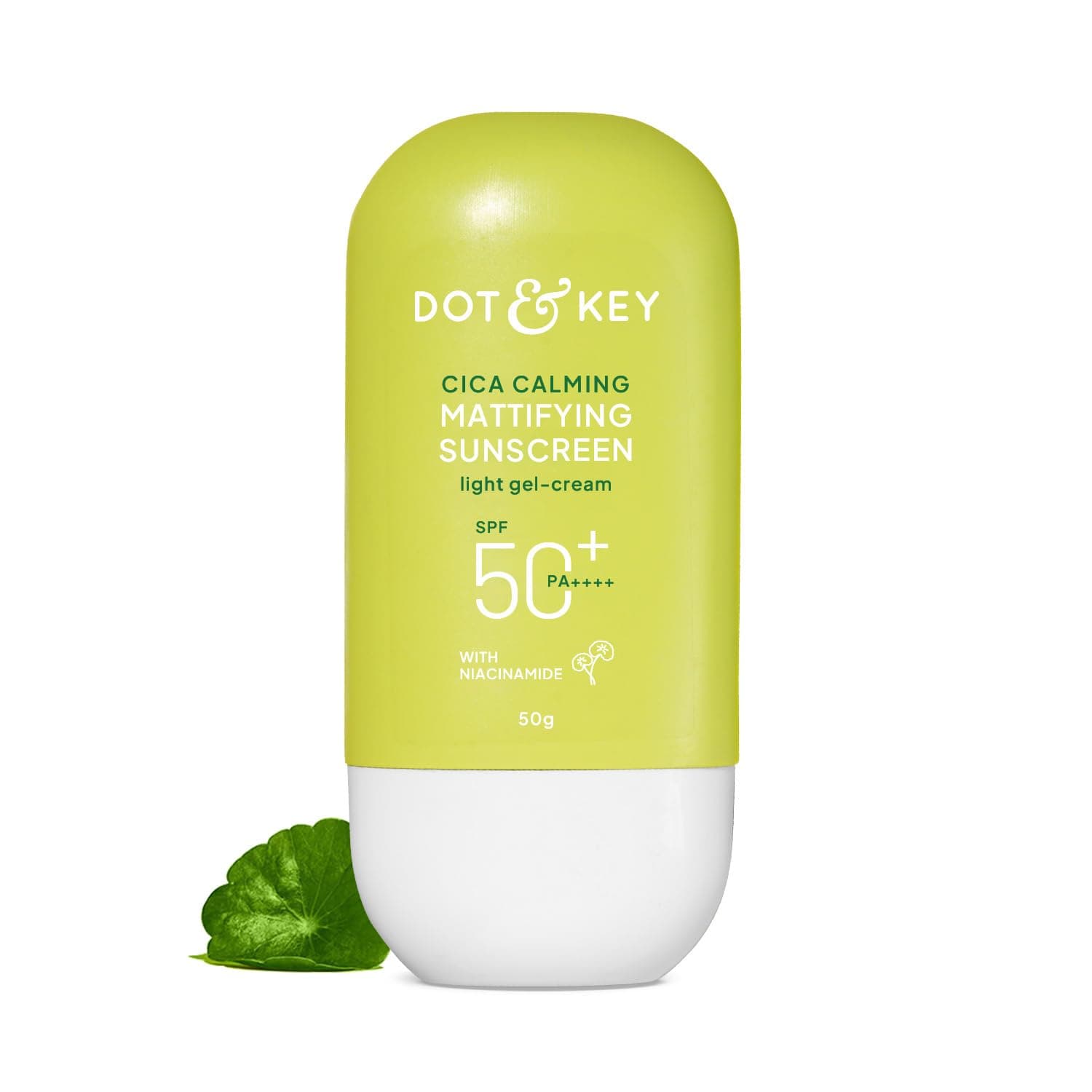 CICA Calming Mattifying Sunscreen SPF 50 PA++++ For Oily Acne Prone & Sensitive Skin UVA/UVB Protection No White Cast, Ultra Light, Fragrance Free & Quick Absorbing 50g