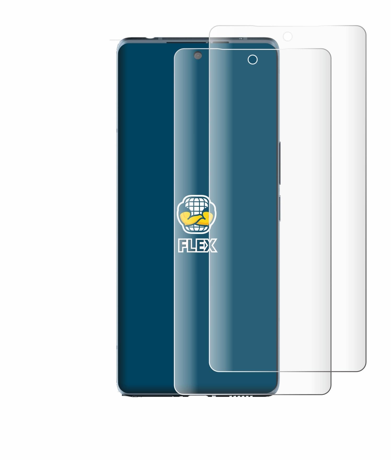 brotect3D Curved Screen Protector compatible with HTC U24 Pro (2 Pack) - Full Screen Coverage