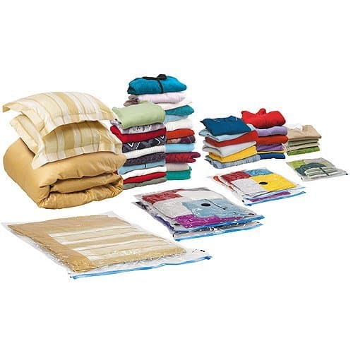 Household Organizer Space Saver Vacuum Seal Storage Bags Small to Extra Large Xl Jumbo Size Travel Compressed Bag and Carry on Pouch Easy Hand Air Deflation Pump (50x70cm(19.69x27.56 inch))