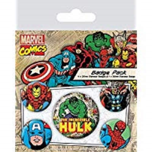 Marvel ComicsMARVEL COMICS Marvel Retro Hulk Badge, Multi-Colour, 10 x 12.5 x 1.3 cm