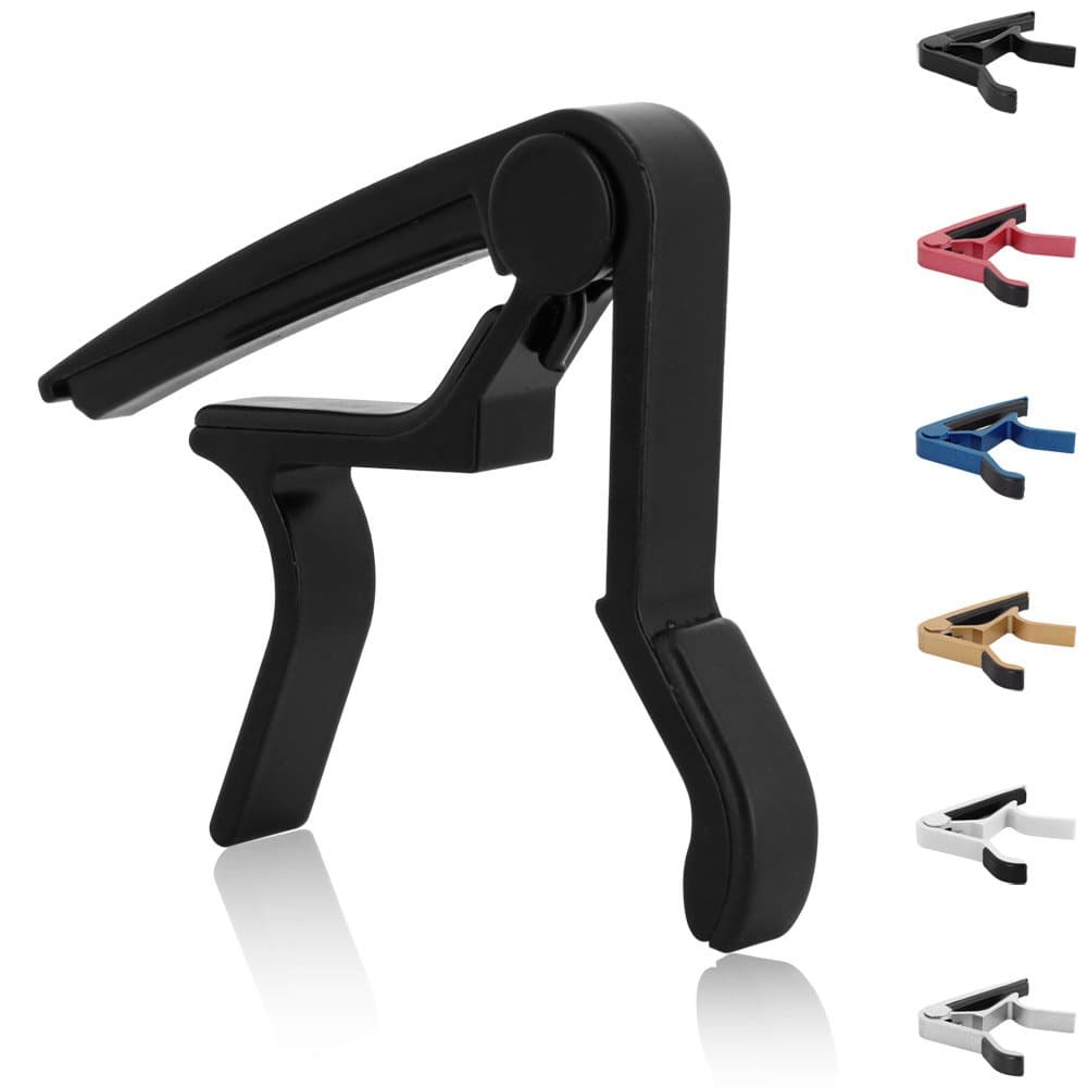 Single Handed Guitar Capo Quick Change Black Accessory -2pack