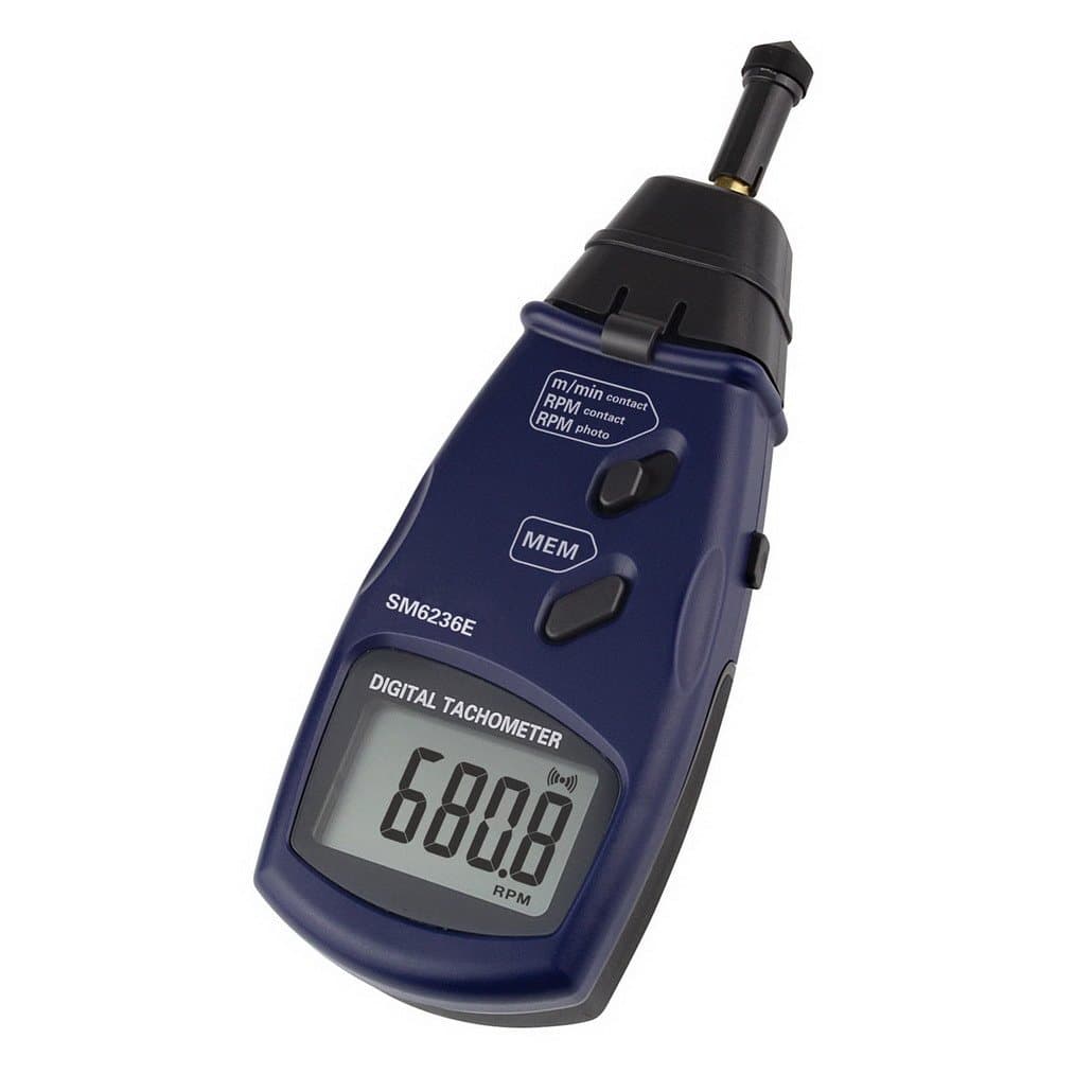 Sanpo DT6236B Contact & Non contact Photoelectric Pro Laser Tachometer RPM Meter Speed Tester
