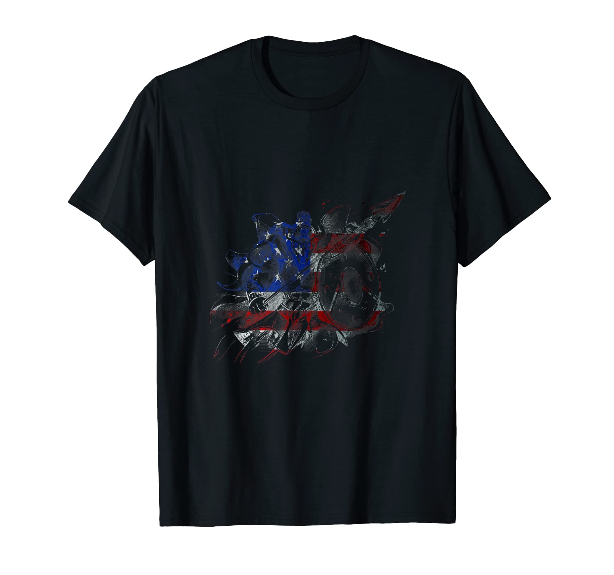 American Warrior Spartan Leonidas Gladiator Helmet Helots T-Shirt