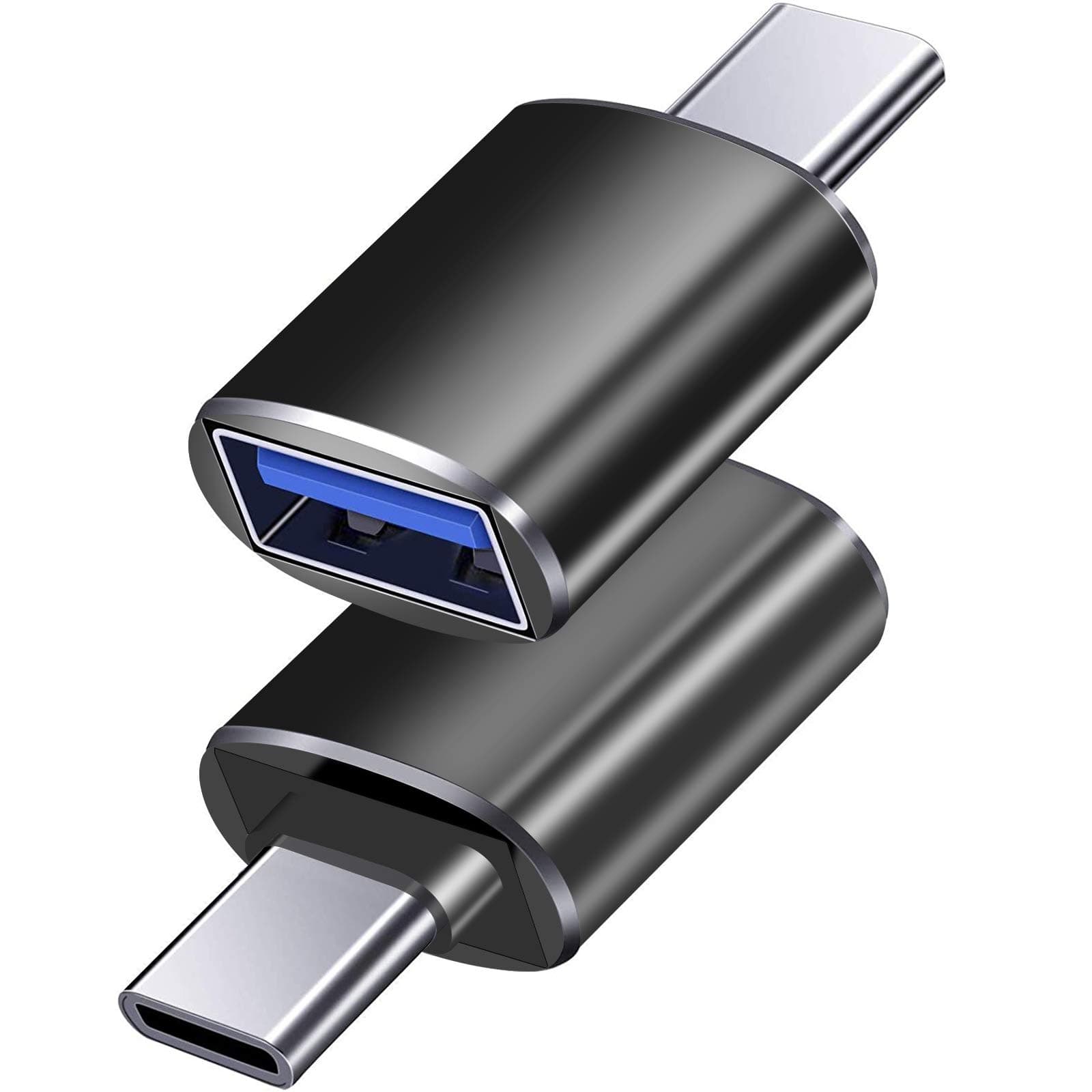 USB C to USB Adapter, 2 Pack USB-C to USB 3.0 Adapter, Thunderbolt 3 to USB 3.0 Adapter Compatible with MacBook Pro 2019/2018/2017, MacBook Air 2020, Dell XPS and More Type C Devices