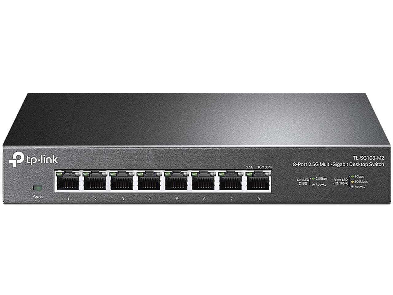 TP-Link TL-SG108-M2 | 8 Port Multi-Gigabit Unmanaged Network Switch, Ethernet Splitter | 2.5G Bandwidth | Plug & Play | Desktop/Wall-Mount | Fanless Metal Design