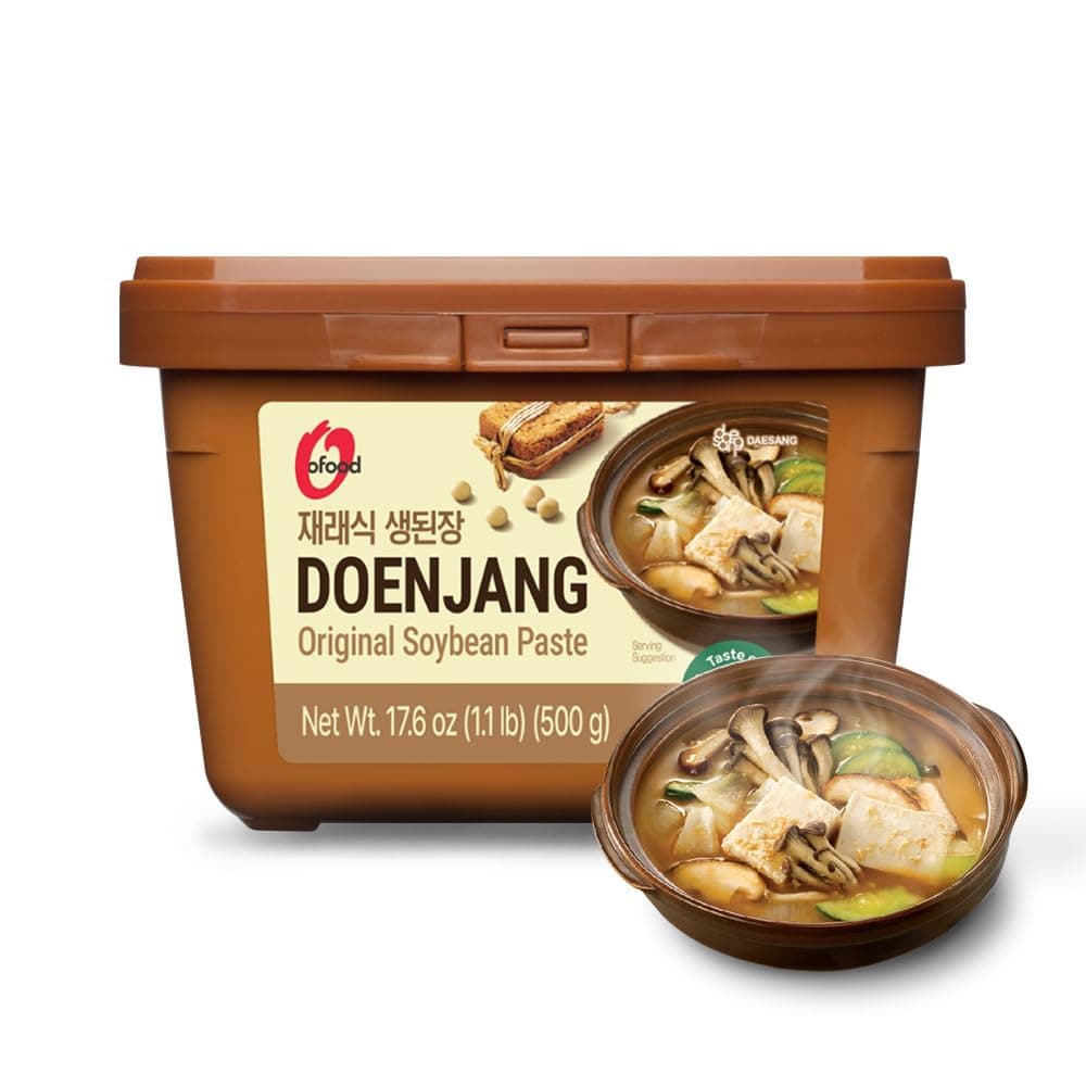 - Doenjang - Premium Korean Soybean Miso Paste [Original, 1.1 lb (500g)] – Fermented Korean Miso-Style Bean Paste for Doenjang Jjigae, Stews, Soups, Marinades & Dipping Sauces – Rich Umami Korean Pantry Essential