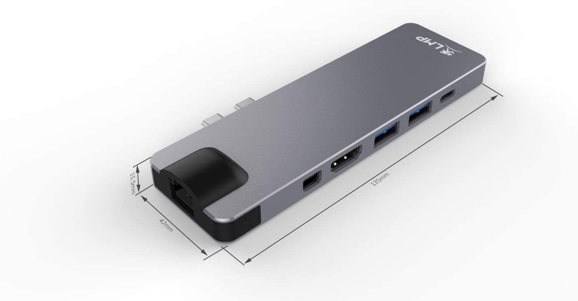 LMP USB-C Compact Dock 4K 8-Port Space Grey