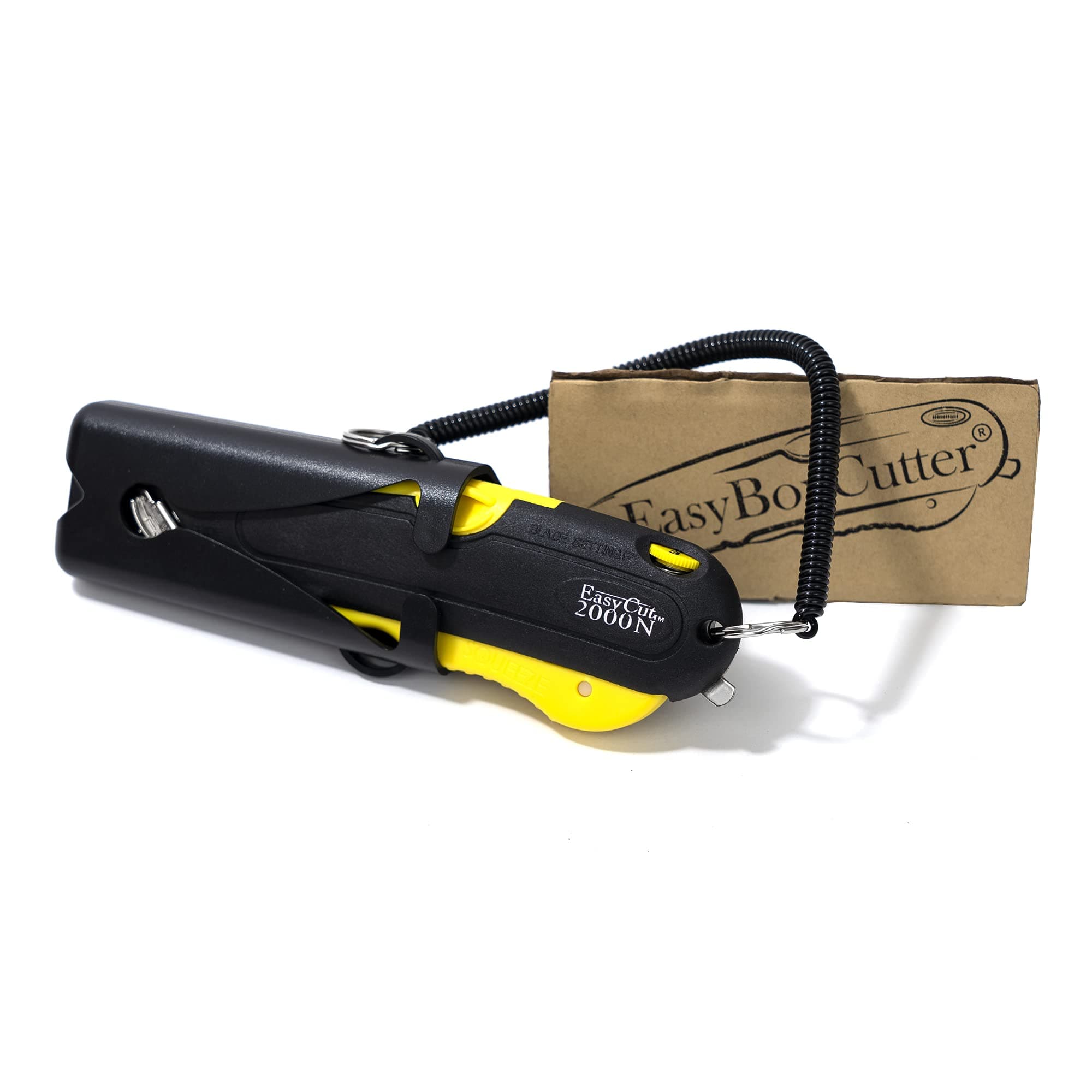 Easy Cut 2000 Safe Retractable Box Cutting Utility Knife, Yellow, 09700
