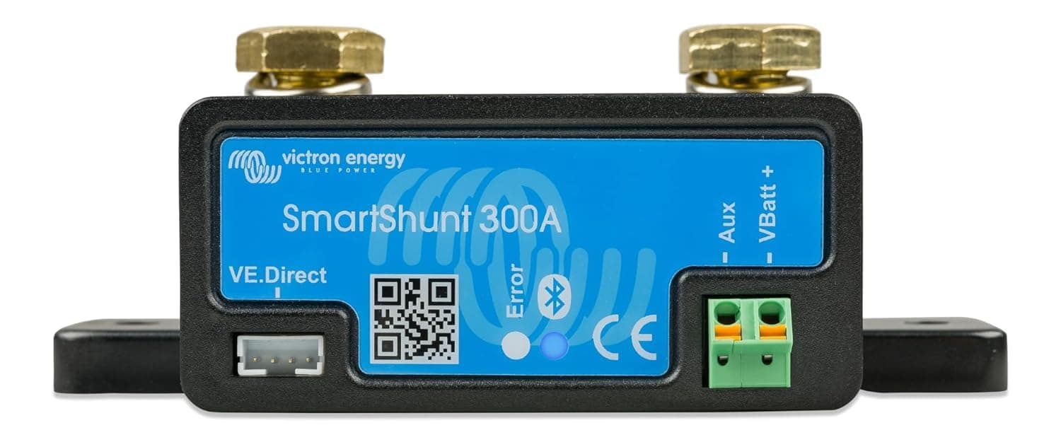 Smart Battery Shunt - Battery Monitor (Bluetooth) - Victron Smart Shunt with detailed in-app Insights - 6.5V-70V, 300 amp