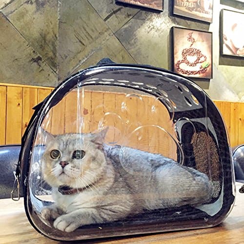 Easylifer Pet Travel Carrier, Collapsible Transparent Pet Carrier, Portable Pets Package Outdoor Breathable Travel Bag for Cats, Puppies, and others