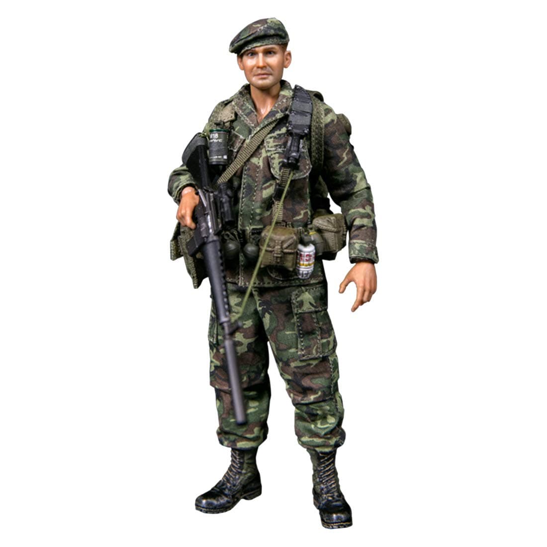 Haoun 1/12 Army Military Action Figure, 5.90 Inch Joint-Movable Vietnam War Soldier Action Figure Model with Accessories Collection Military Toys Playset
