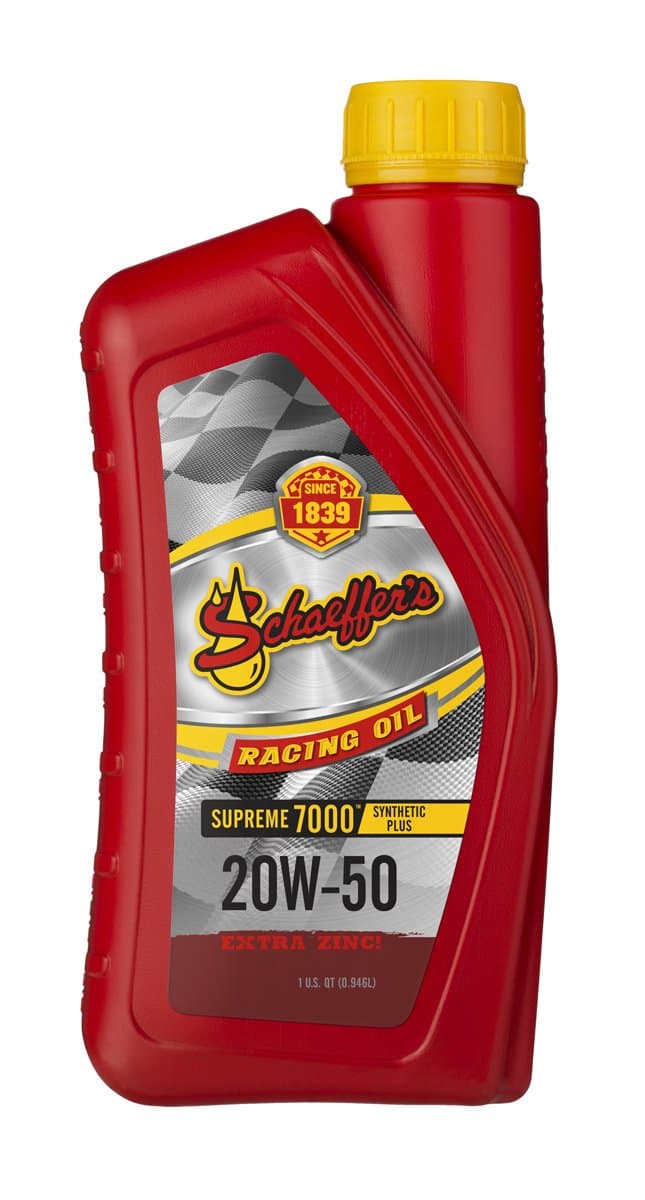 Schaeffer Manufacturing Co. 0705-012S Supreme 7000 Synthetic Plus Racing Engine Oil 20W-50, 1-Quart Bottle