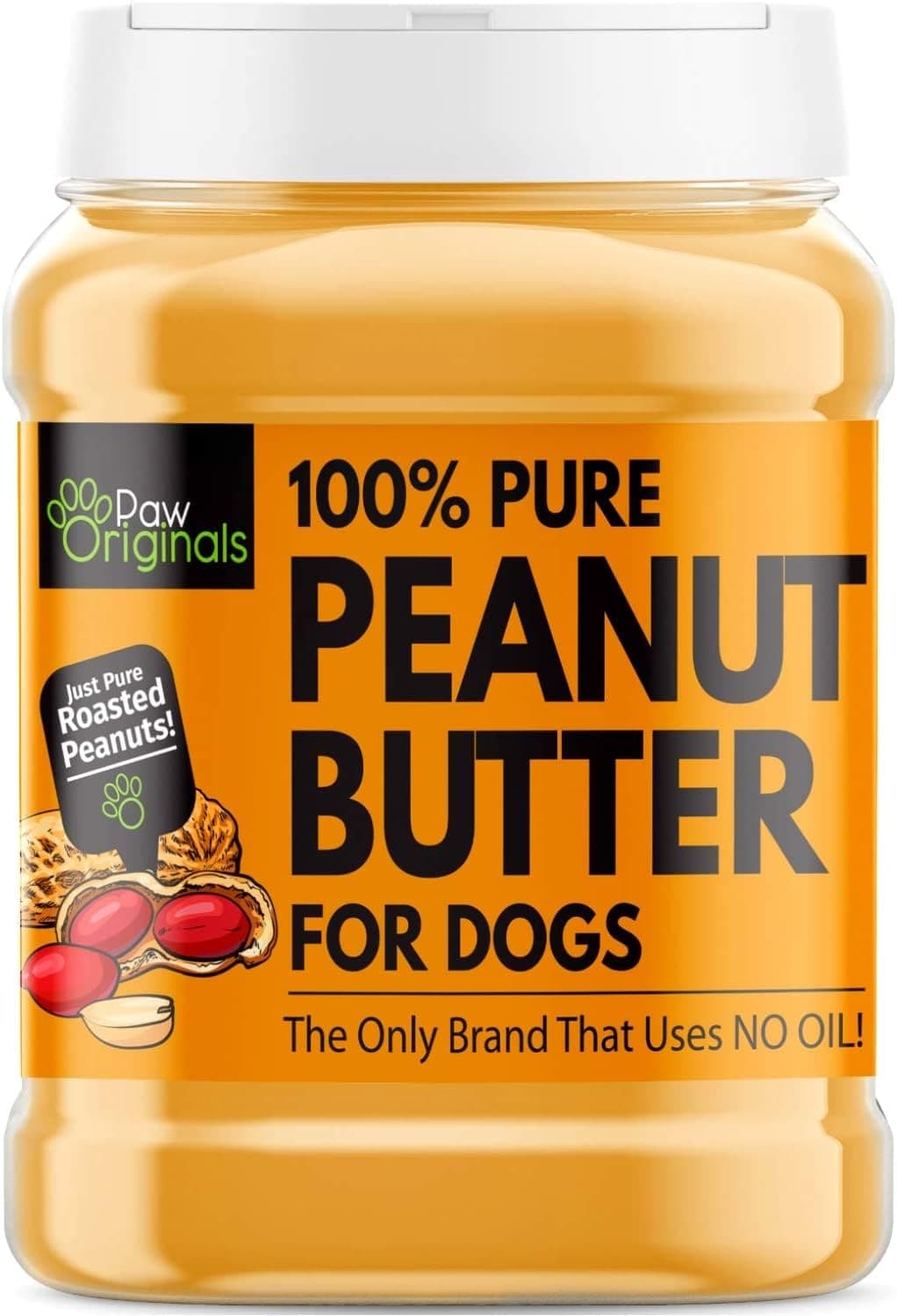Peanut Butter For Dogs & Puppy - Only Brand With No Added Oil! - No Sugar, Salt, Xylitol - 100% Pure Formulated Treat For Dogs - 100% Protein, Wheat & Gluten Free - Dog Friendly Paste - 340g