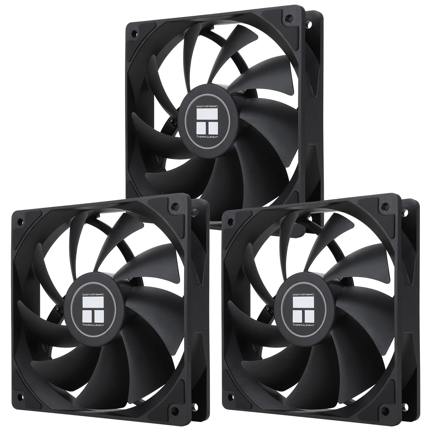 Thermalright TL-C12C X3 CPU Fan 120mm Case Cooler Fan, 4pin PWM Silent Computer with S-FDB Bearing Included, up to 1550RPM Cooling （3 Quantities）