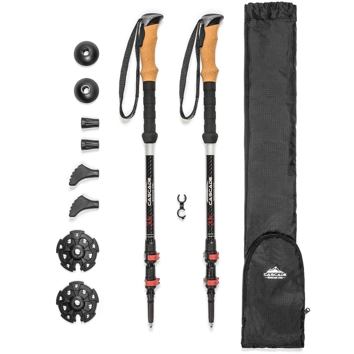 3K Carbon Fiber Quick Lock Trekking Poles