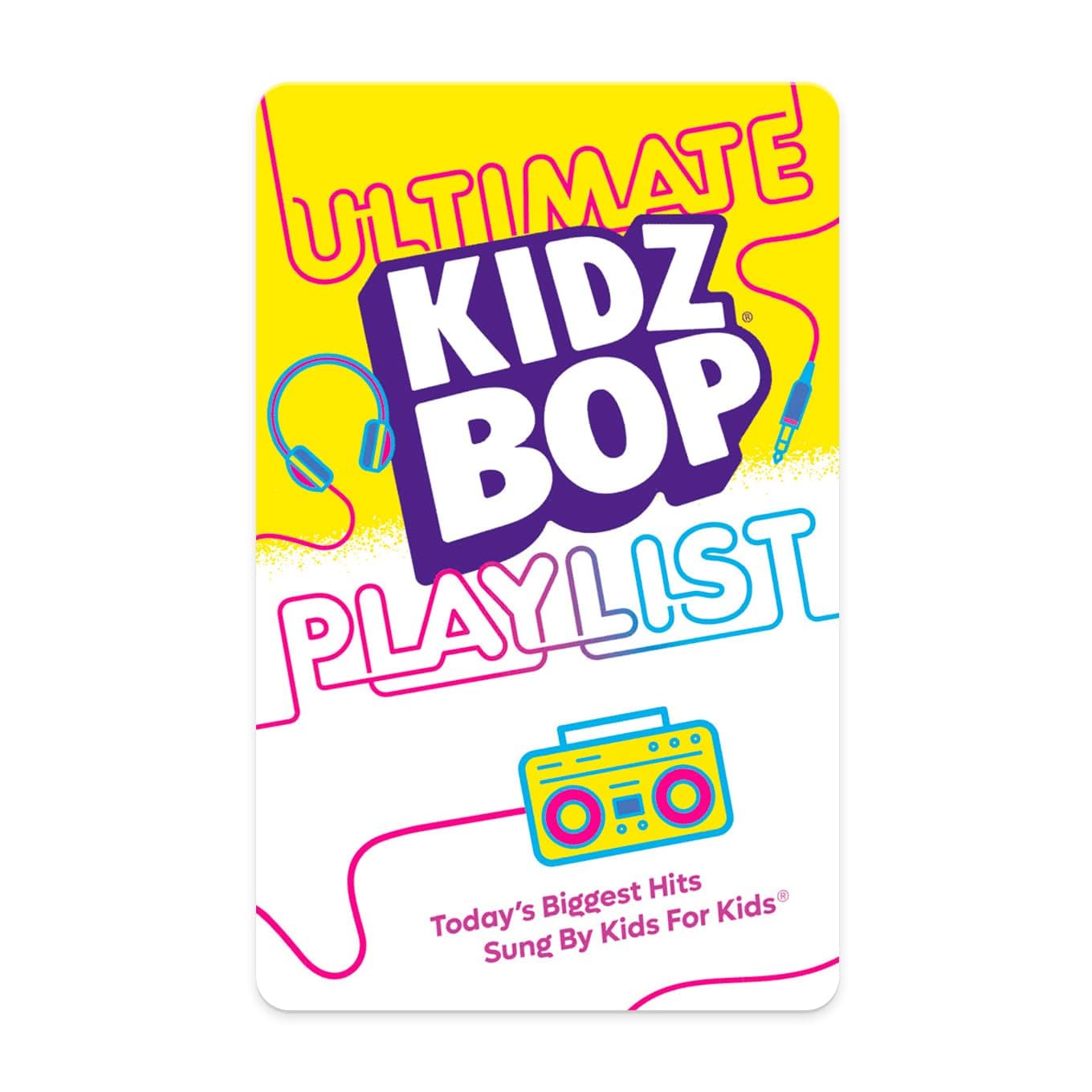 Yoto Ultimate Kidz BOP Playlist – Kids Audio Card for Use with Player & Mini All-in-1 Audio Device, Screen–Free Listening with Fun Singalong Music for Playtime Parties & Travel, All Ages