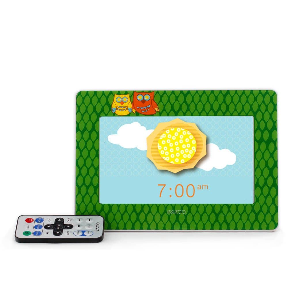 Photo Clock for Toddlers and Kids of All Ages, Green/Owls (Discontinued by Manufacturer)