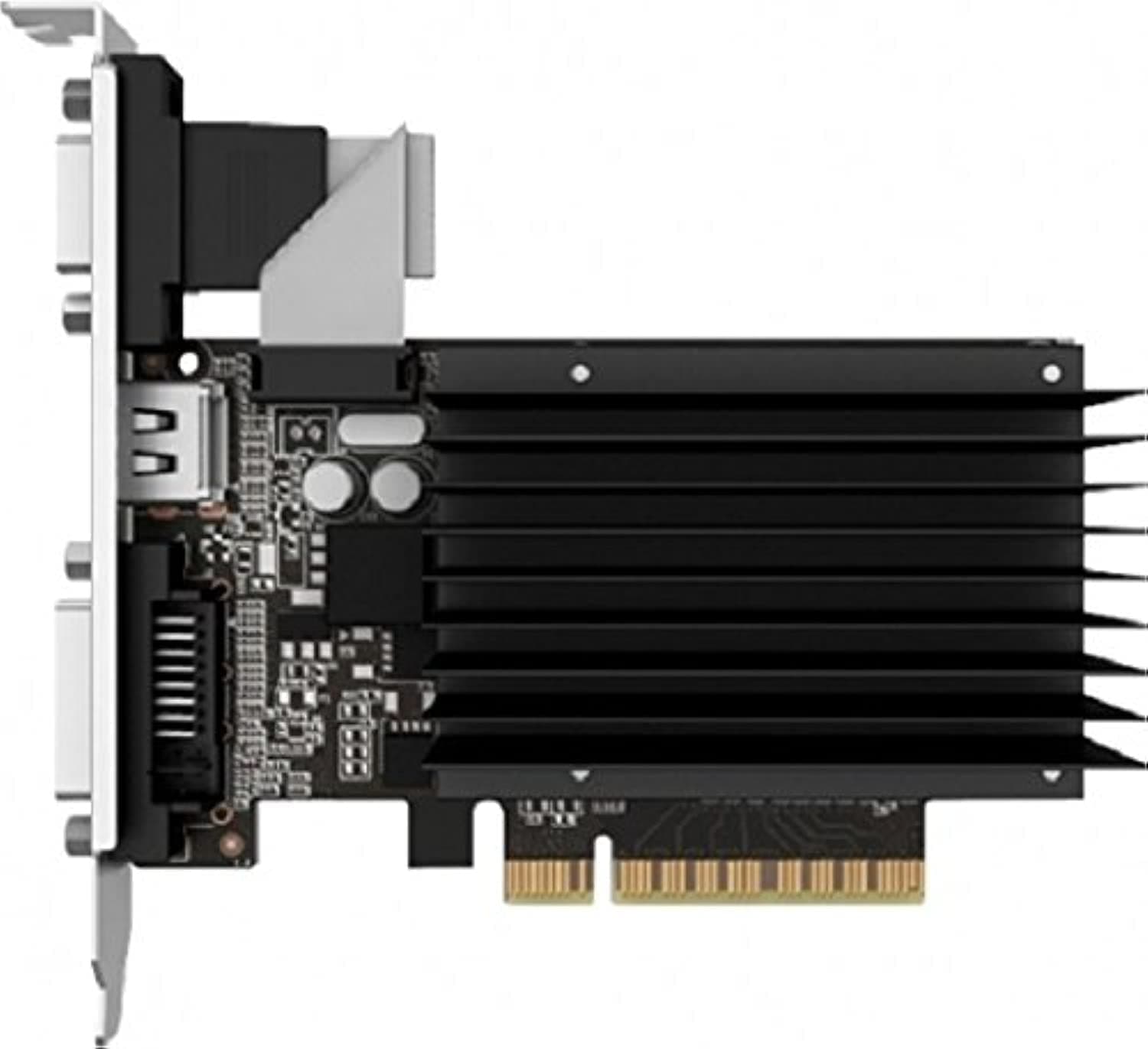 PalitGeForce GT 730 Silent 2GB DDR3 Nvidia Graphics Card (PCI Express 2.0, HDMI, DVI-D, VGA, 64 Bit), NEAT7300HD46H