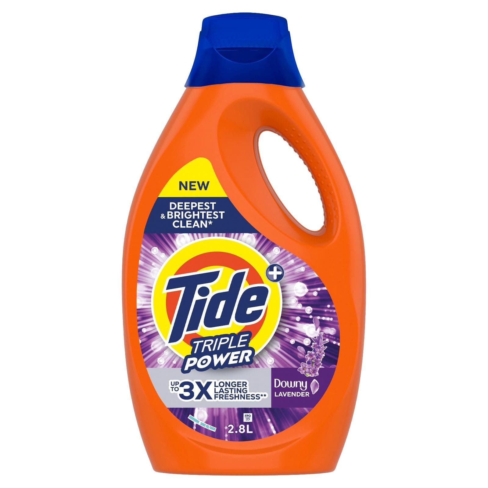 Tide Triple Power with a Touch of Downy Lavender Liquid Detergent 2.8L