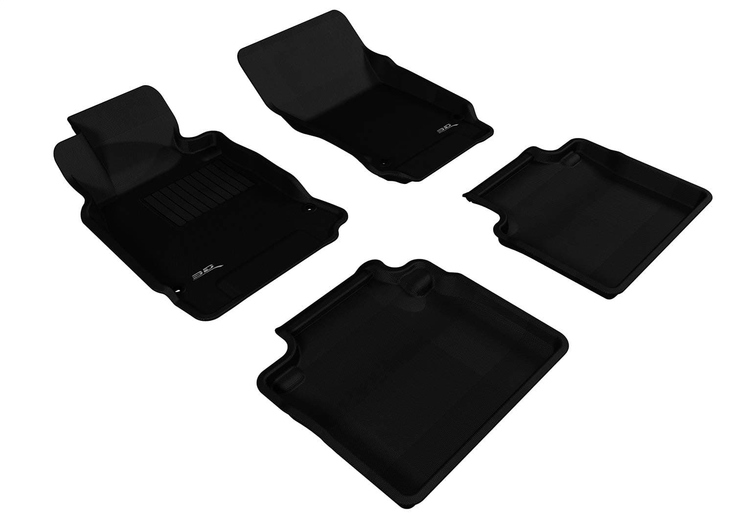 3D MAXpiderCustom Fit Kagu Floor Mat (Black) for 2011-2019 Infiniti Q70/M37-1ST Row 2ND Row