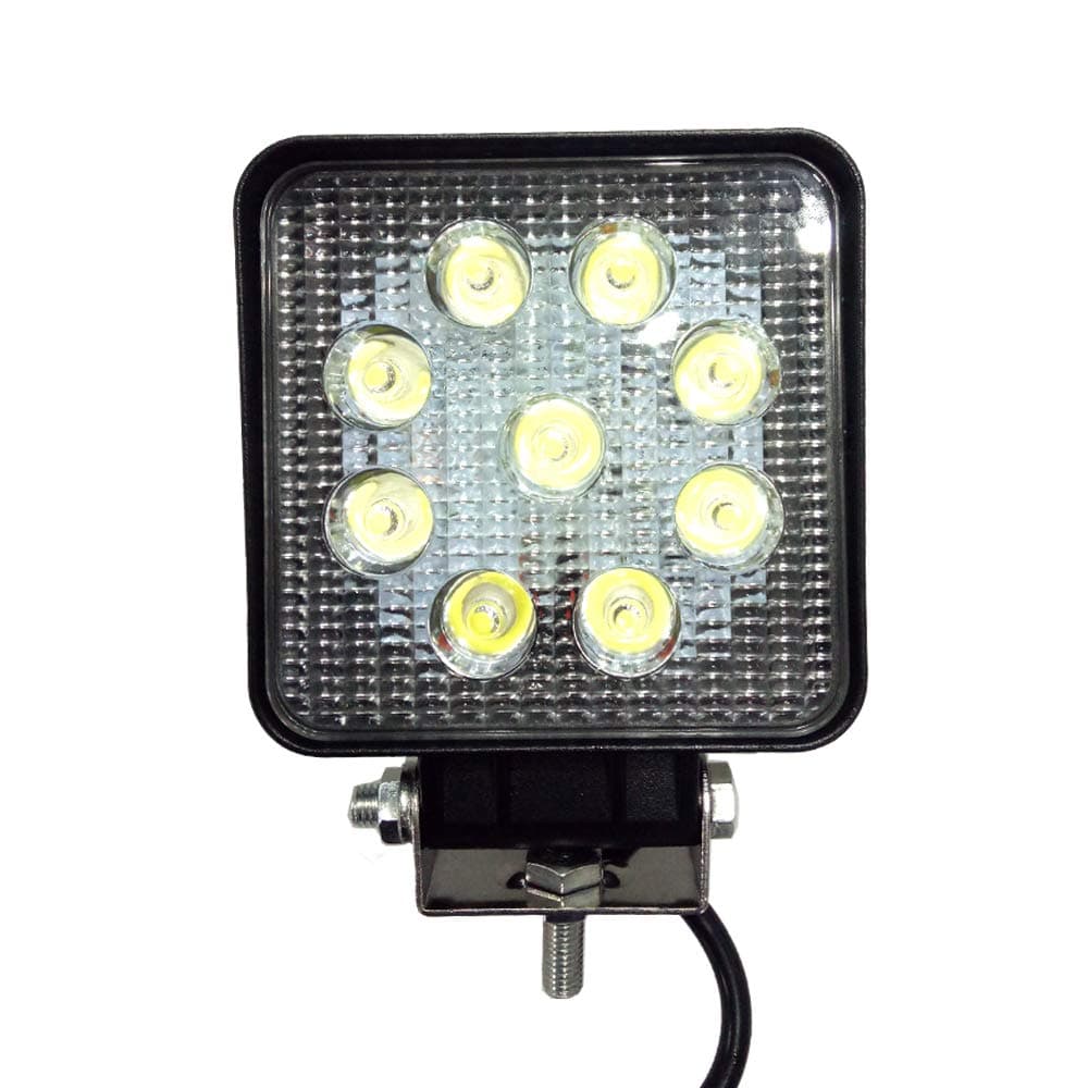 Eidyer 27W Square LED Work Lights,Flood Beam Driving Lamp 10V-30V DC 2700LM High Power Flood Spot Light Cool White 6000K-6500K, IP67