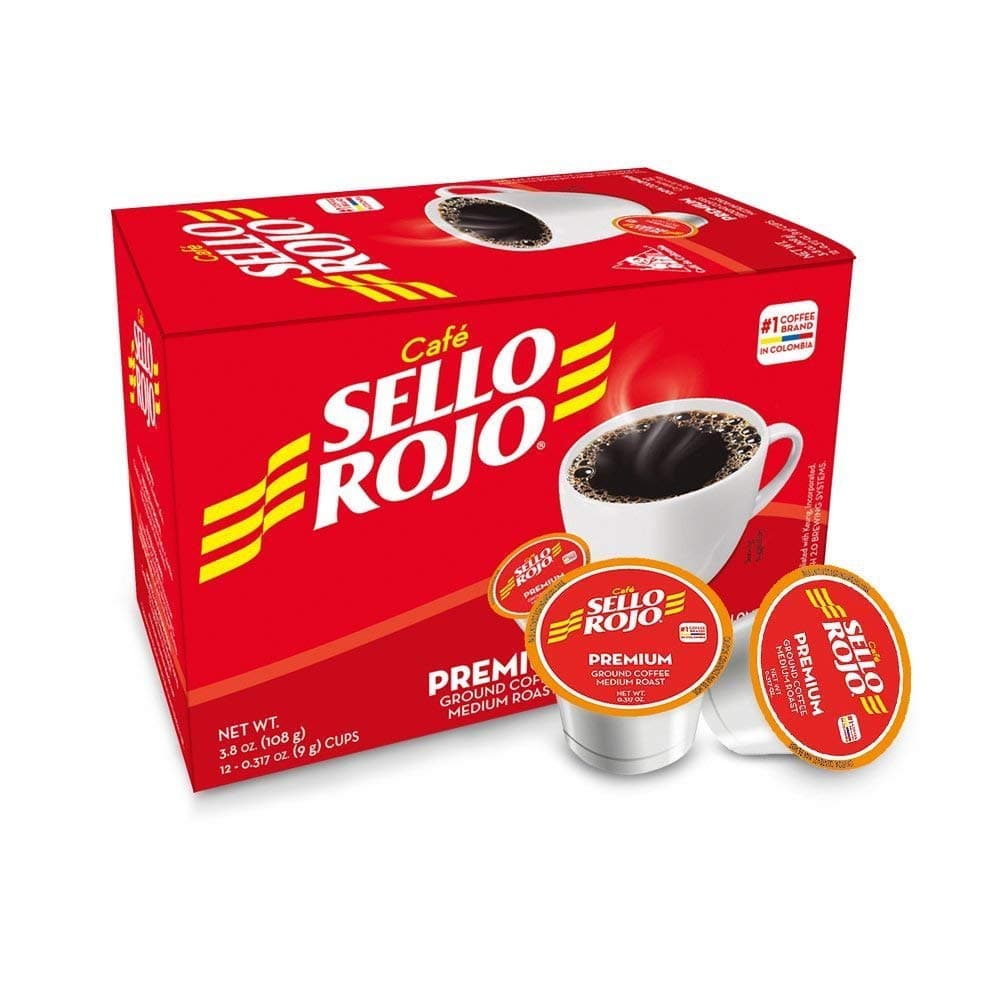 Café Sello Rojo Single Serve Pods | 100% Colombian Medium Roast Ground Arabica Coffee | 12 Count (Pack of 3)
