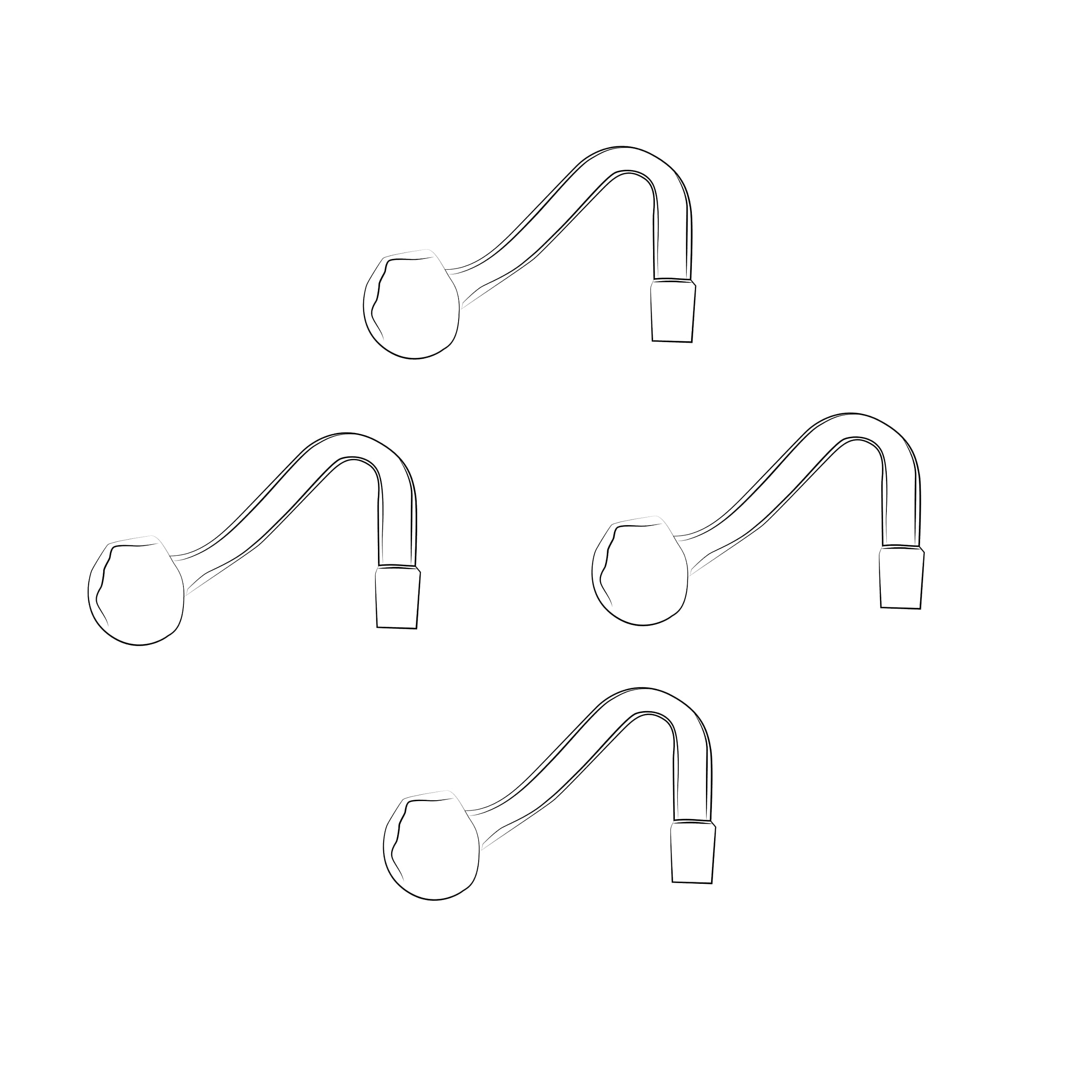 4 Pcs Set 10mm Oil Burner Adapter-Very Beautiful 10mm Bowl Adapter-Very Good Oil Burners Adapter-Durable Oil Burner Lamp Glass Connecting Adapter-Reusable Oil Burner Adapter 10mm Bowl