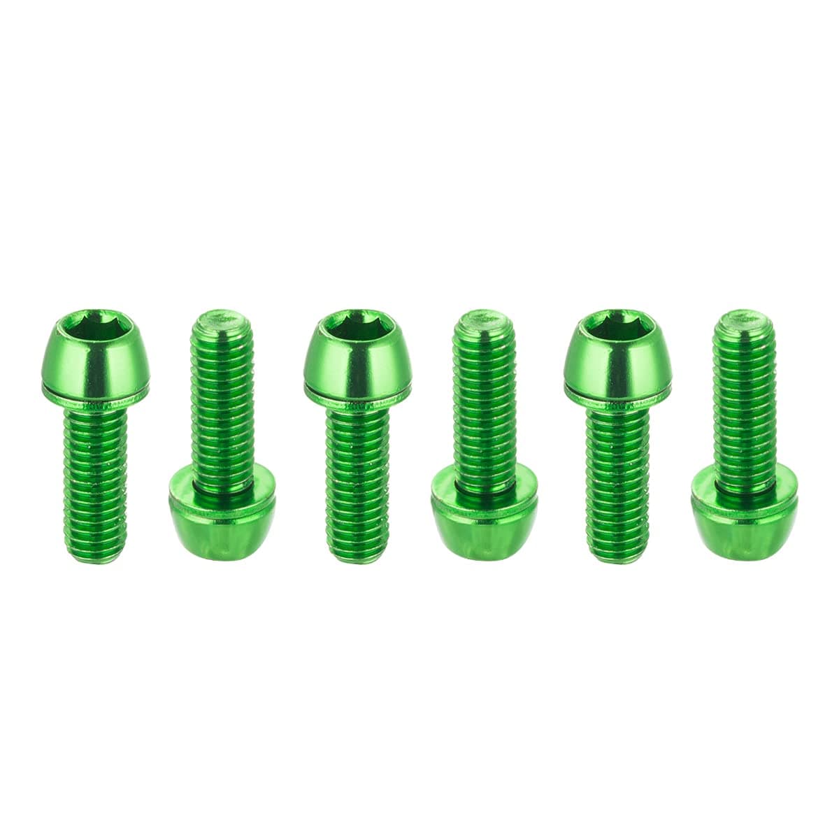 CNC MTB Caliper Bolts,Bike disc Brake Caliper Bolts M6x18mm Steel Alloy，6 Pieces（Red/Orange/Green/Blue/Rainbow）
