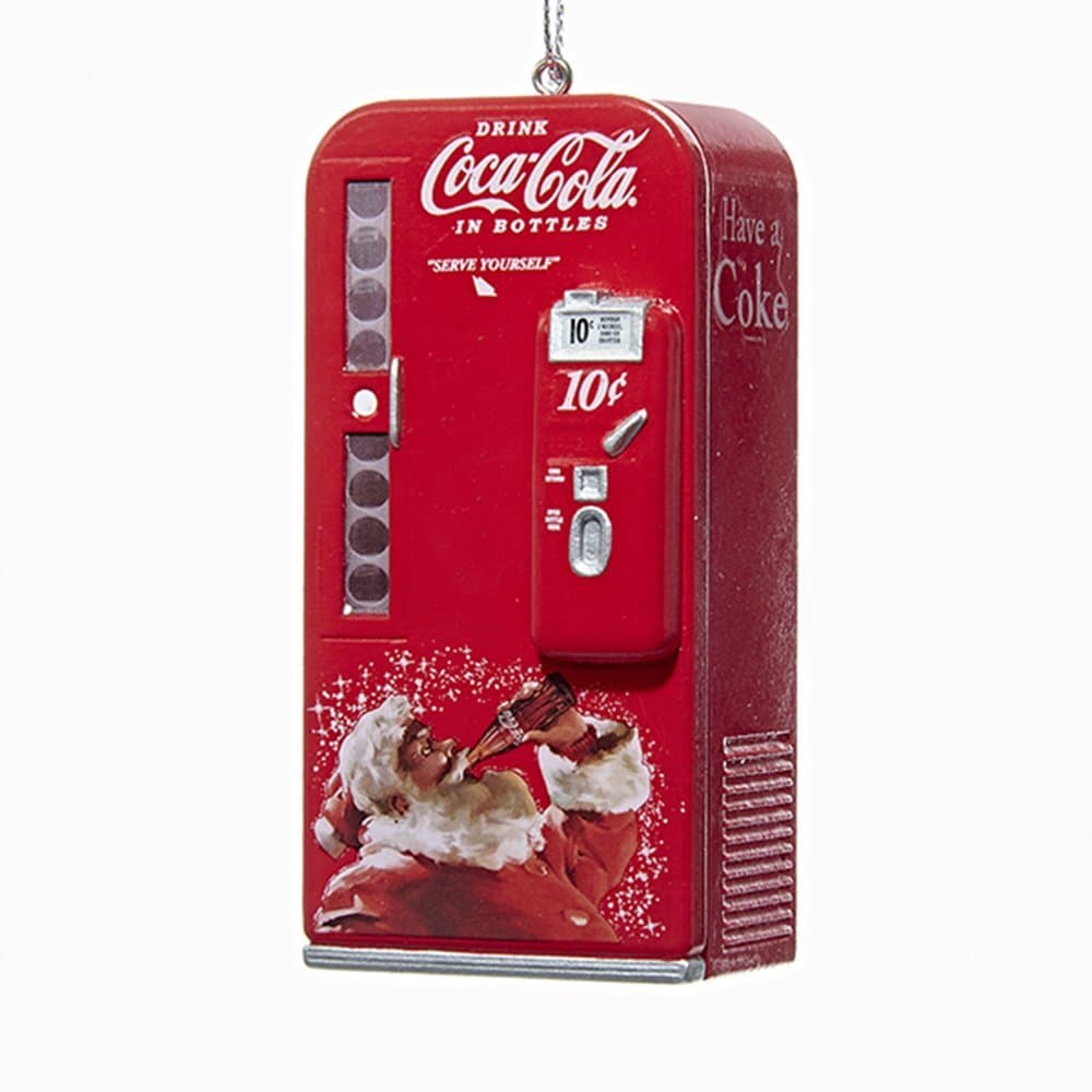 Kurt Adler Coke Santa Vending Machine Vintage Look Holiday Ornament