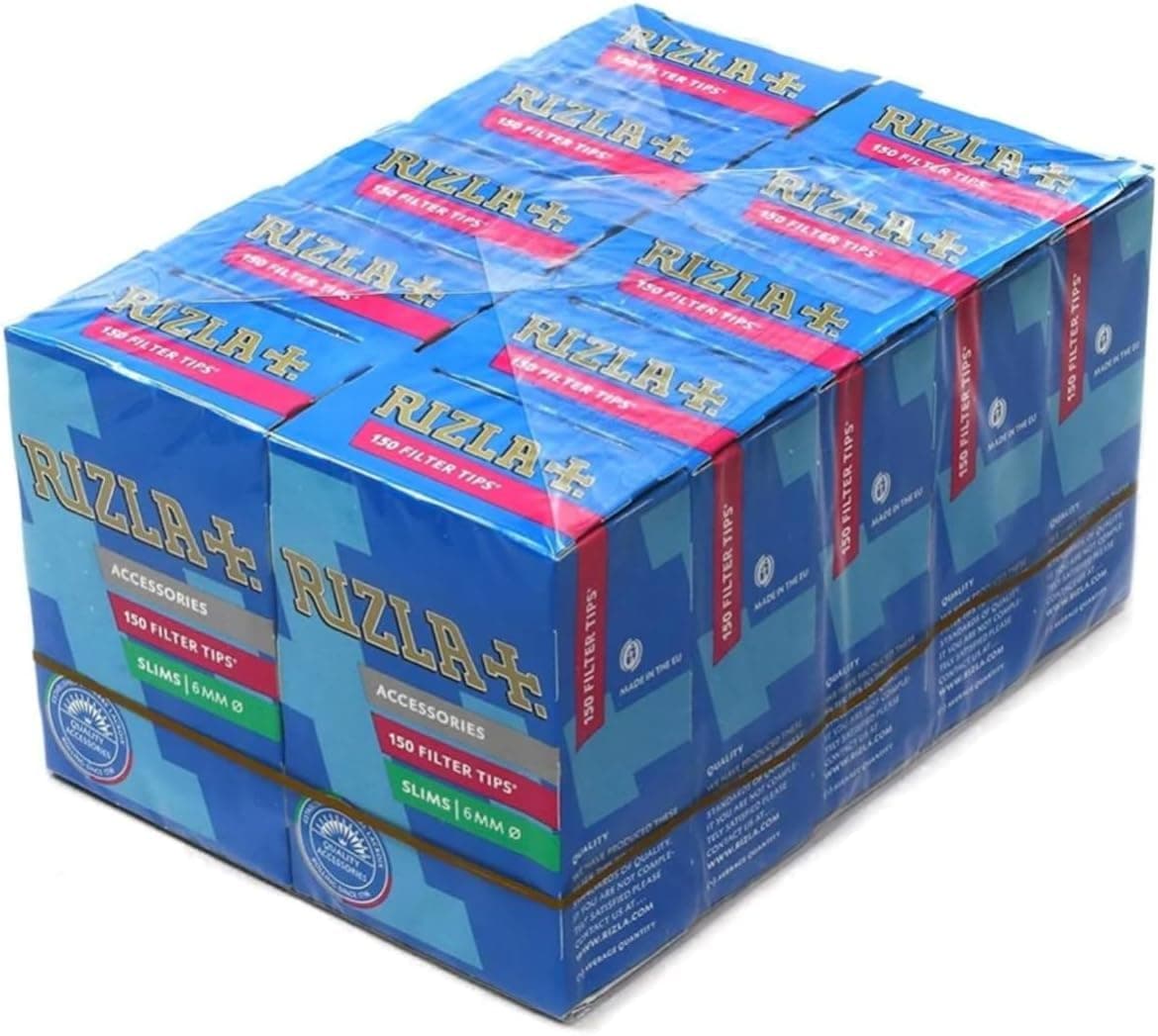 Rizla Slim 6mm Filter Tips, Full Box 10X150 Total 1500 Tips