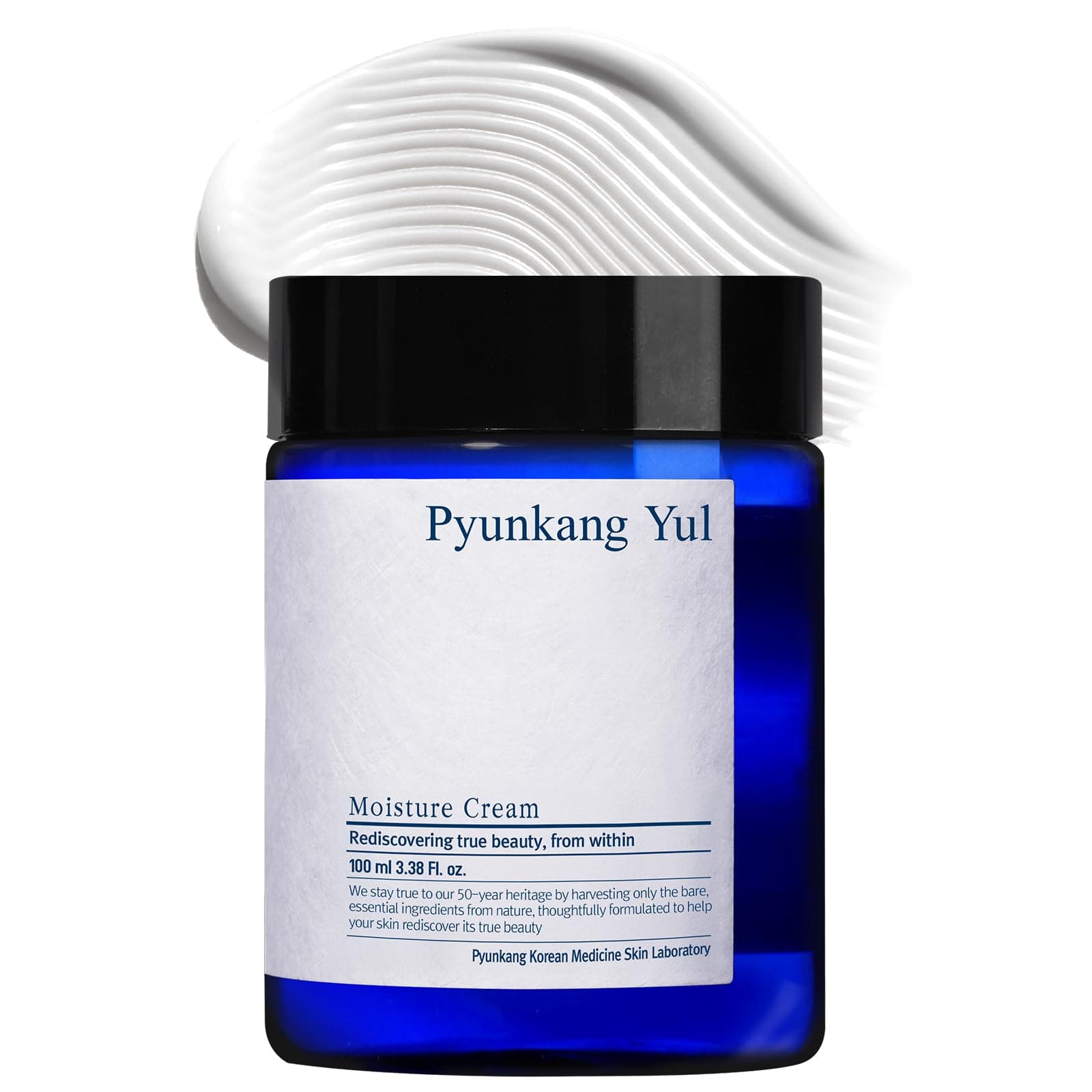 Pyunkang Yul Moisture Cream - Korean Skin Care Face Cream - Facial Moisturizer for dry and combination skin types - Natural Ingredients Shea Butter, jojoba seed oil deeply moisturize Skin - 3.4 Fl oz