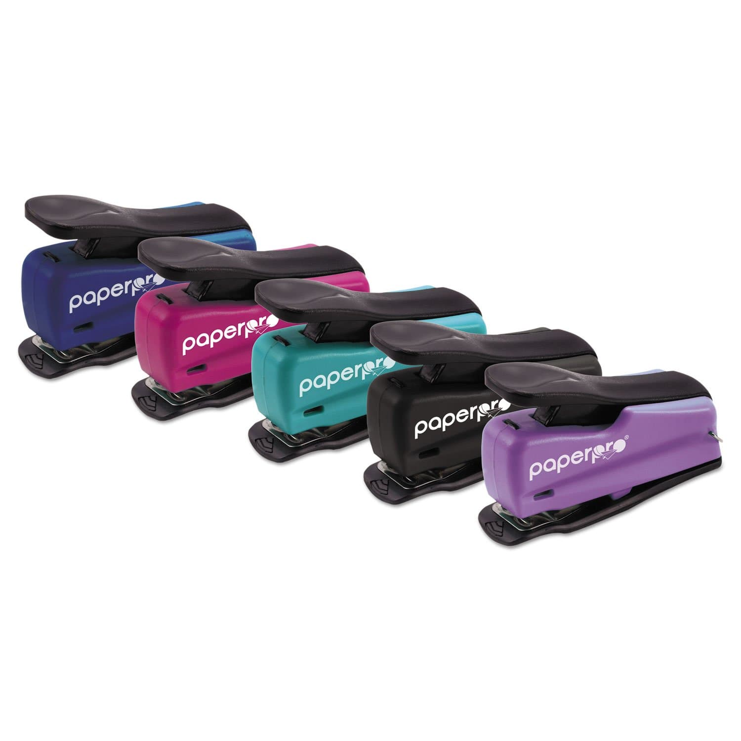 PaperPro Mini Half Strip Stapler, 12 Sheets, Assorted